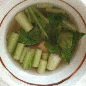 小松菜豆腐のスープ